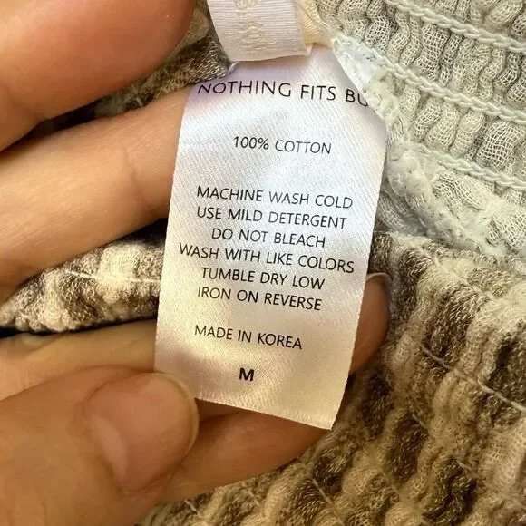 Nothing Fits But Kiko Midi Dress in Taupe Gingham M NWOT - Picture 12 of 13